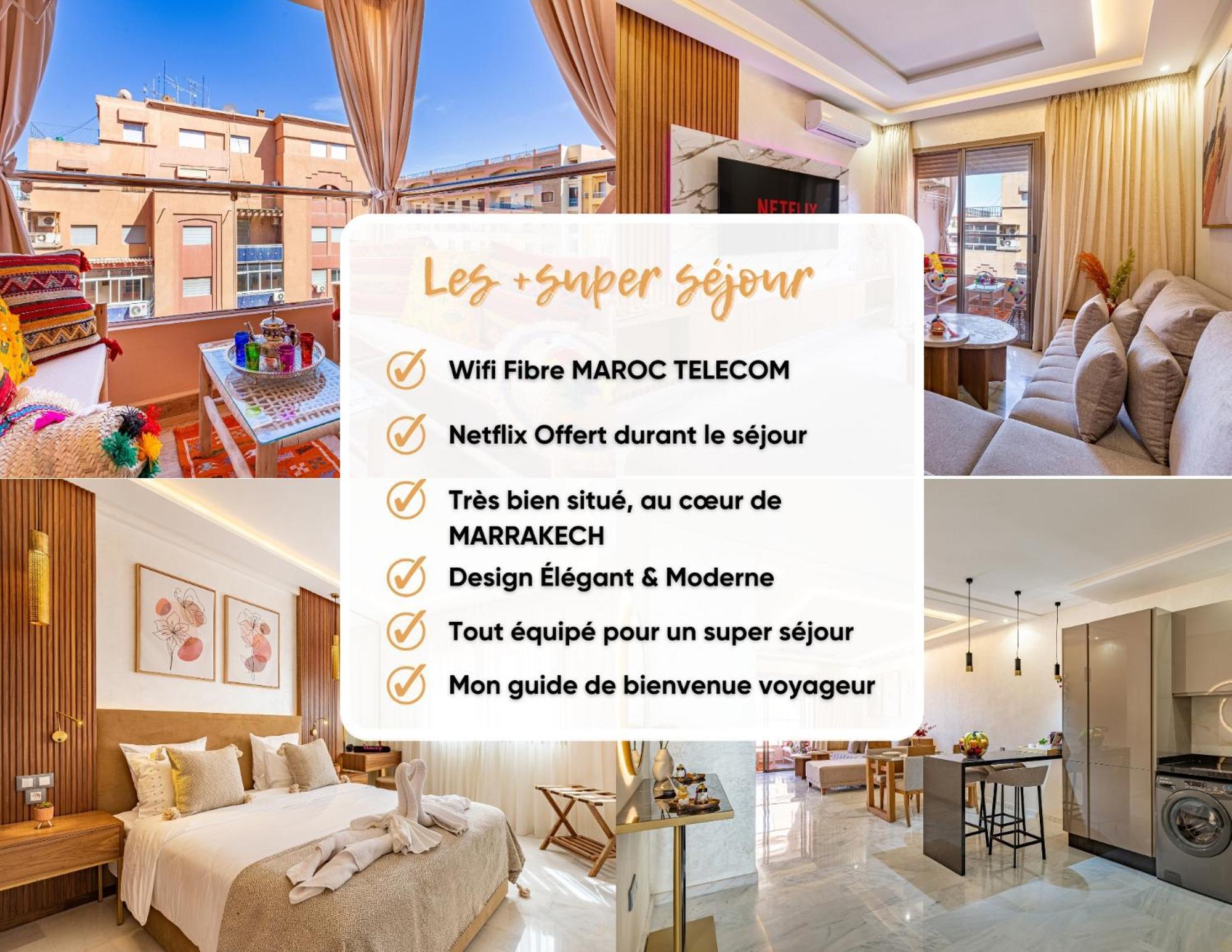 Magnifique Appartement Unique Et Central! 马拉喀什 外观 照片